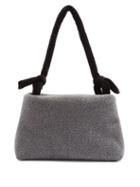 Matchesfashion.com Kassl Editions - Lady Knotted-strap Wool-blend Felt Shoulder Bag - Womens - Grey Multi