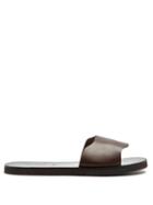 Matchesfashion.com Ancient Greek Sandals - Ios Leather Slides - Mens - Brown
