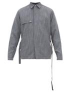 Matchesfashion.com Jil Sander - Belted Linen Blend Shirt - Mens - Navy