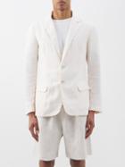 120 Lino 120% Lino - Single-breasted Linen Jacket - Mens - Natural