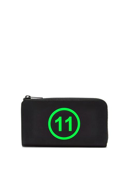 Matchesfashion.com Maison Margiela - No.11 Zip Around Leather Wallet - Mens - Black
