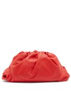 Matchesfashion.com Bottega Veneta - The Pouch Large Leather Clutch - Womens - Red