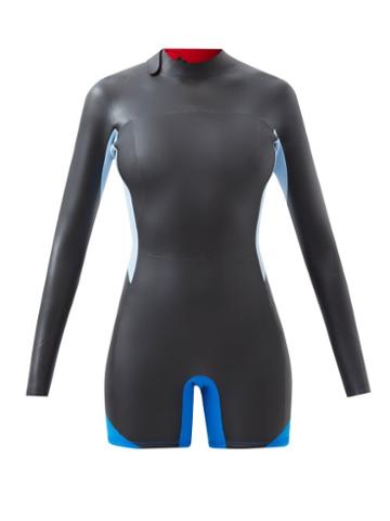 Stockholm Surfboard Club - Christel 3/2mm Short Neoprene Wetsuit - Womens - Navy Multi