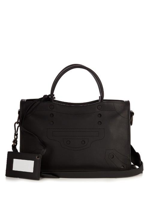 Balenciaga Blackout City Small Leather Bag