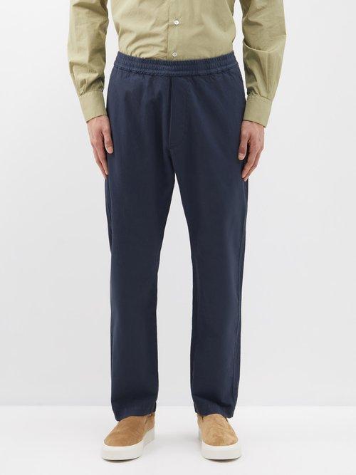 Barena Venezia - Batigova Vignola Cotton-blend Trousers - Mens - Navy