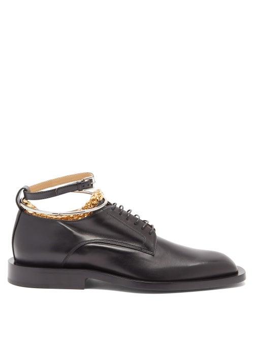Matchesfashion.com Jil Sander - Anklet-chain Leather Derby Shoes - Womens - Black