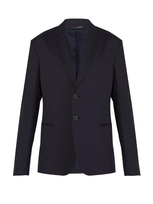 Matchesfashion.com Giorgio Armani - Slim Fit Virgin Wool Suit Jacket - Mens - Navy