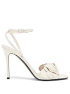 Matchesfashion.com Valentino Garavani - Atelier Petal-effect Leather Sandals - Womens - Ivory