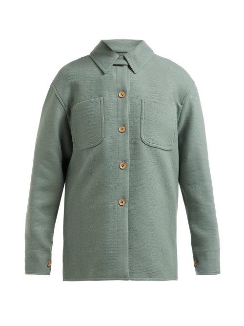 Matchesfashion.com Acne Studios - Odenna Boiled Wool Blend Overshirt - Womens - Khaki