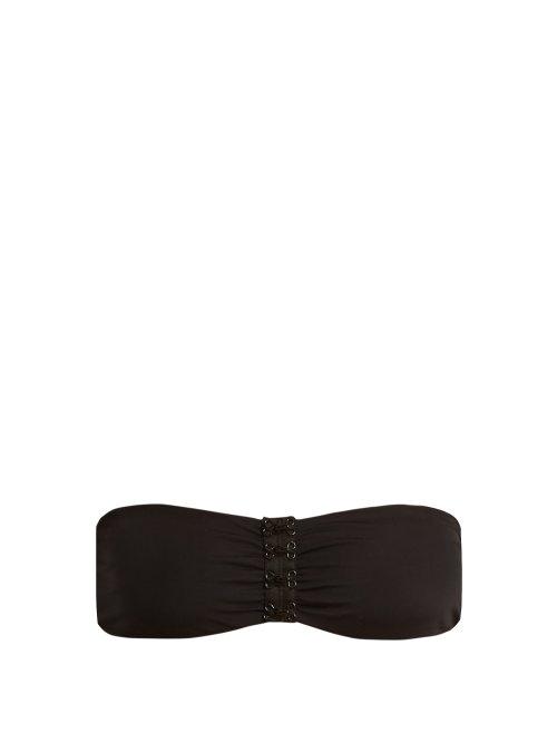 Matchesfashion.com Dos Gardenias - Hooker Bandeau Bikini Top - Womens - Black