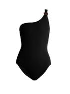 Matchesfashion.com Albus Lumen - Palermo Asymmetric Swimsuit - Womens - Black