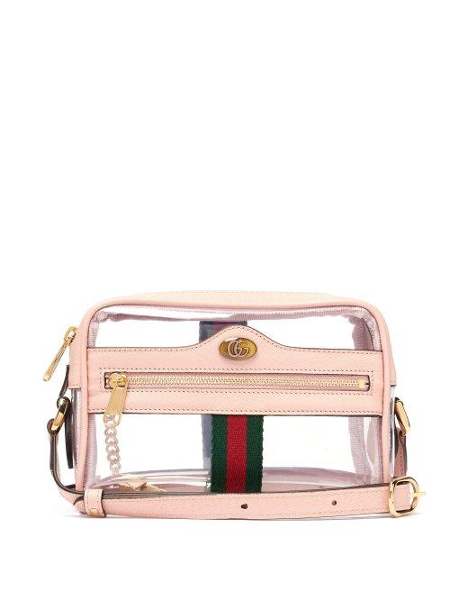 Matchesfashion.com Gucci - Ophidia Mini Pvc And Leather Cross Body Bag - Womens - Light Pink