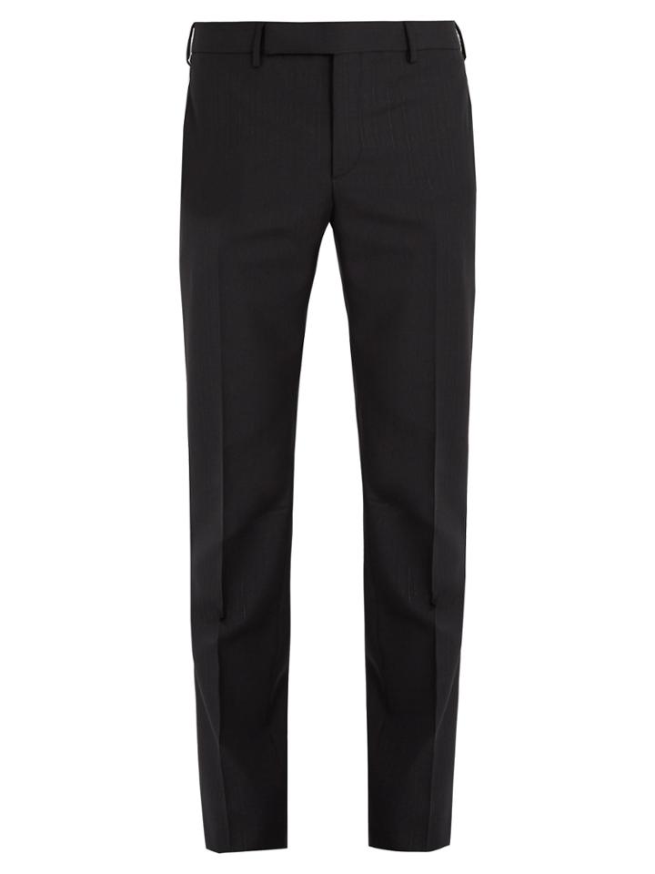 Saint Laurent Slim-leg Mohair And Wool-blend Trousers