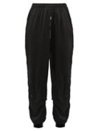 Matchesfashion.com Katharine Hamnett London - Zipped Silk Satin Track Pants - Womens - Black