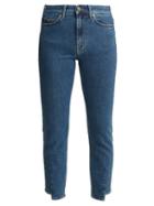 Matchesfashion.com M.i.h Jeans - Niki High Rise Slim Leg Cropped Jeans - Womens - Denim