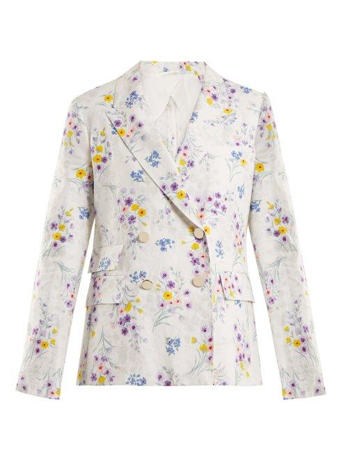 Matchesfashion.com Max Mara - Libia Blazer - Womens - White Multi