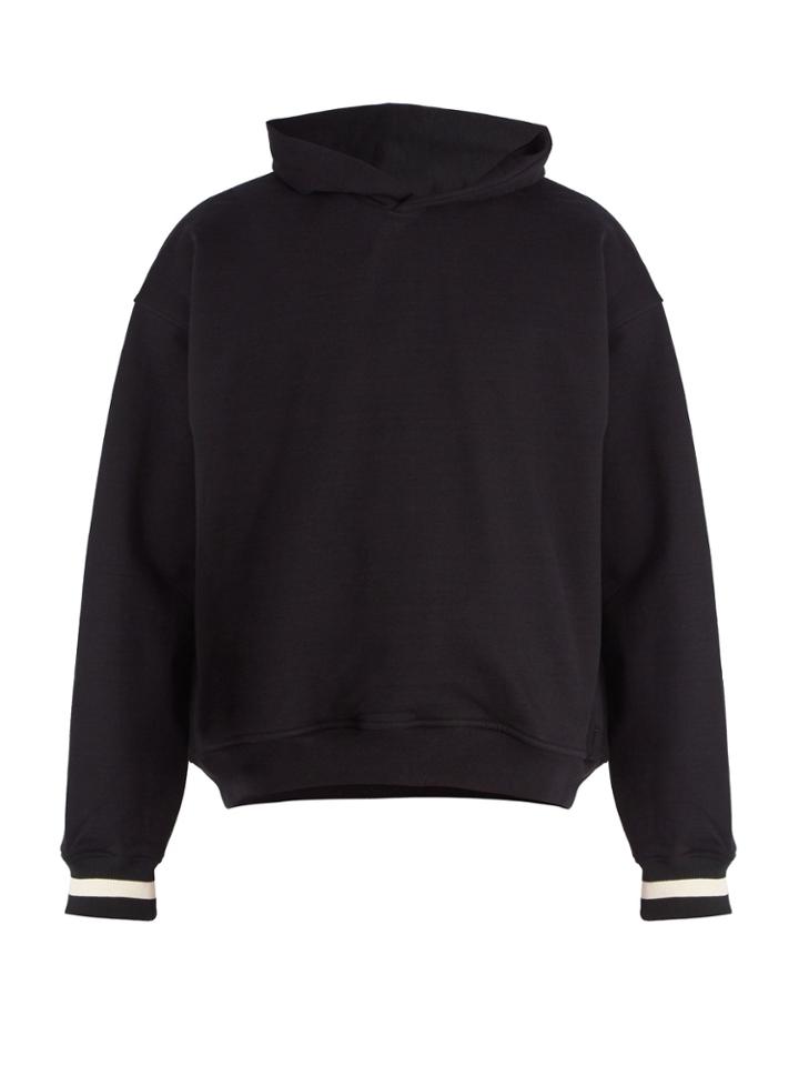 Fear Of God Striped-cuff Cotton Hooded Sweatshirt