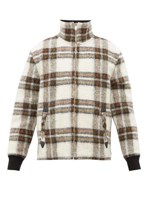 Matchesfashion.com Isabel Marant - Geeno Checked Wool Blend Bomber Jacket - Mens - Khaki