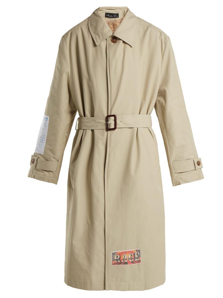 Martine Rose Patch-appliqu Cotton-blend Trench Coat