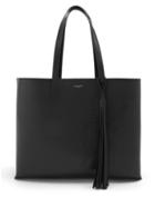 Matchesfashion.com Saint Laurent - Perforated Logo Leather Tote Bag - Womens - Black