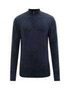Sunspel - High-neck Zipped Merino-wool Sweater - Mens - Navy