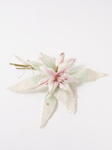 Gucci - Gg-plaque Floral Brooch - Mens - Pink