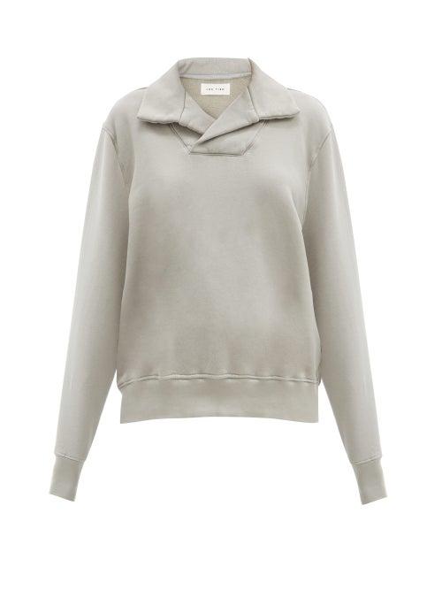 Matchesfashion.com Les Tien - Yacht Cotton-jersey Sweatshirt - Womens - Light Grey