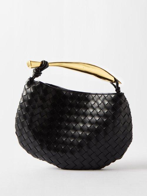 Bottega Veneta - Sardine Intrecciato-leather Handbag - Womens - Black