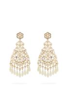 Matchesfashion.com Etro - Faux Pearl And Crystal Chandelier Earrings - Womens - Pearl