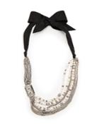 Lanvin Bow And Faux-pearl Embellished Necklace