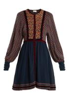 Matchesfashion.com Talitha - Athena Ashanti Print Silk Dress - Womens - Black Multi