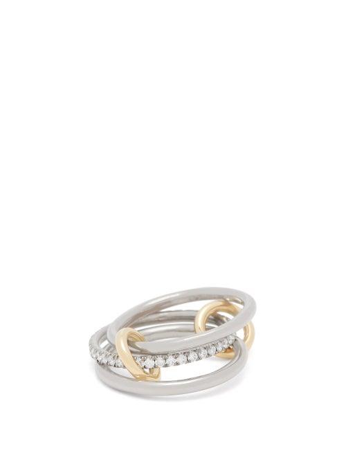 Matchesfashion.com Spinelli Kilcollin - Sonny Diamond & 18kt Black Gold Ring - Womens - Black Gold
