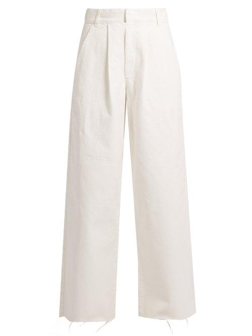 Matchesfashion.com Raey - Wide Leg Jeans - Womens - White
