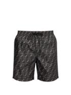 Matchesfashion.com Fendi - Ff Print Swim Shorts - Mens - Grey Multi