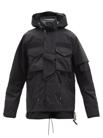 Sacai - X Acronym Technical Hooded Coat - Mens - Black