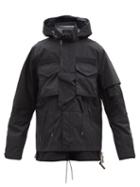 Sacai - X Acronym Technical Hooded Coat - Mens - Black