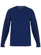 Matchesfashion.com A.p.c. - Brady Mlange Knitted Cotton Blend Sweater - Mens - Blue