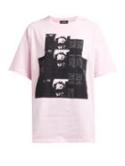 Matchesfashion.com Raf Simons - 'toyah' Graphic Print Cotton T Shirt - Womens - Light Pink