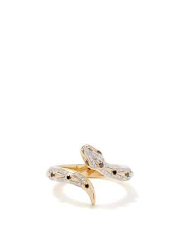 Harris Reed X Missoma - Snake Diamond & 14kt Recycled-gold Ring - Womens - Gold Multi
