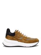 Matchesfashion.com Alexander Mcqueen - Runner Raised Sole Low Top Leather Trainers - Mens - Black Brown