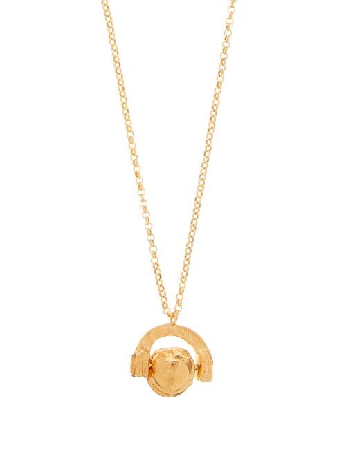 Matchesfashion.com Alighieri - The Red Rock 24kt Gold-plated Pendant Necklace - Womens - Gold