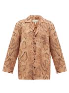 Matchesfashion.com Mara Hoffman - Iris Snake-print Shirt - Womens - Brown Print