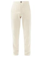 Matchesfashion.com Oliver Spencer - Elasticated-waist Cotton-blend Trousers - Mens - Cream