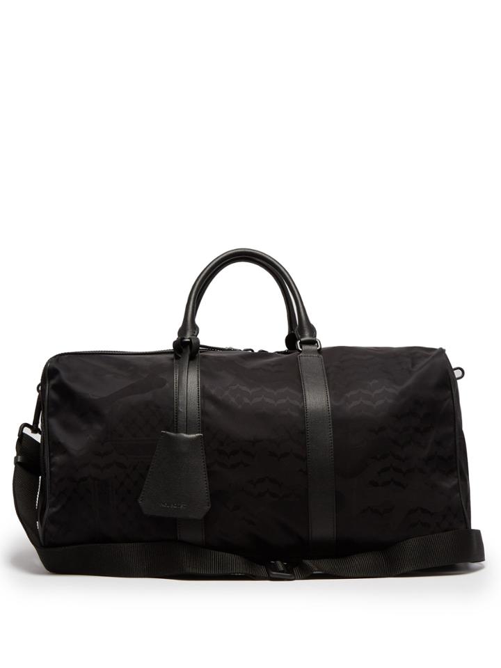 Neil Barrett Camouflage Leather-trimmed Nylon Holdall