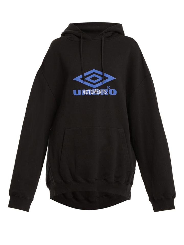 Vetements X Umbro Logo-print Cotton-blend Hooded Sweatshirt