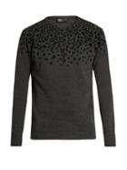 Kolor Flocked Leopard-print Wool Sweater