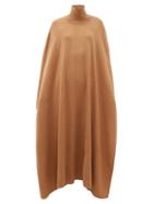 Matchesfashion.com Ryan Roche - High Neck Cashmere Poncho - Womens - Brown