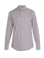 Matchesfashion.com Ermenegildo Zegna - Micro Gingham Checked Cotton Shirt - Mens - Purple Multi