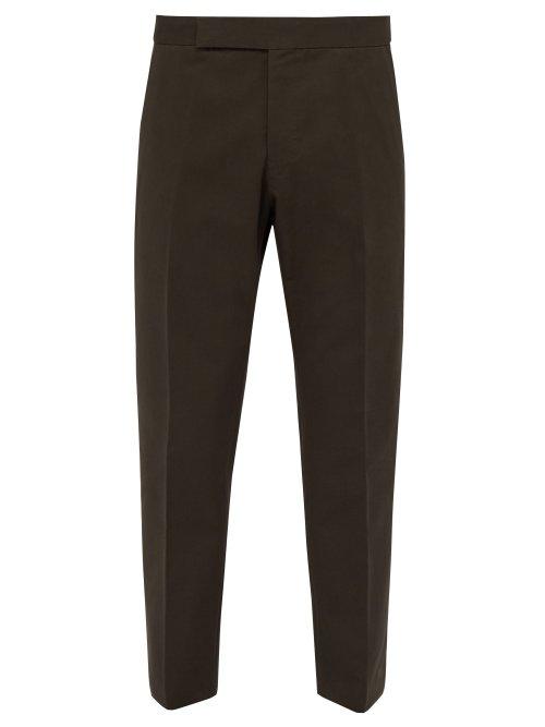 Matchesfashion.com Berluti - Brushed Cotton Twill Chinos - Mens - Khaki