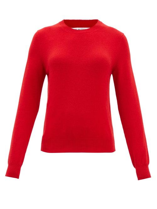 Comme Des Garons Comme Des Garons - Round-neck Wool Sweater - Womens - Red